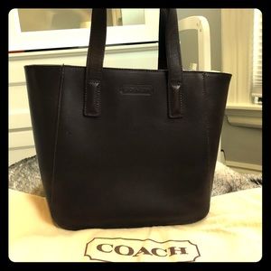 Coach handbag/satchel in chocolate brown leather
